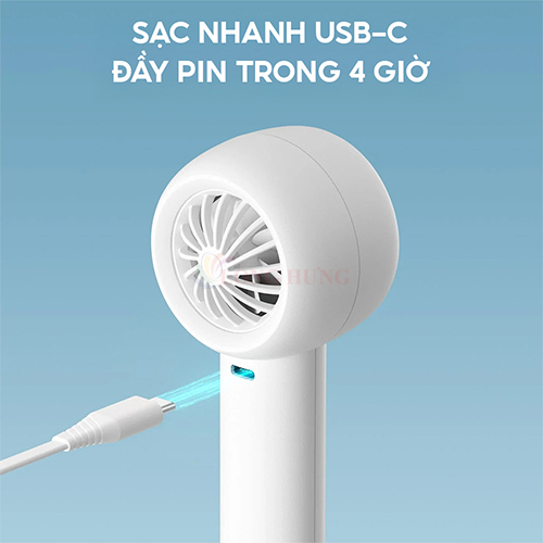 Quạt mini tích điện cầm tay Jisulife 2 in 1 Handheld Fan Life5 FA42-1 4500mAh - Hàng chính hãng