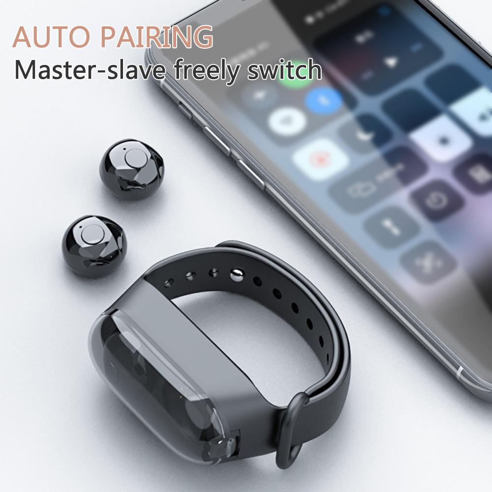 Tai nghe không dây In-ear Tự động ghép nối Giảm tiếng ồn Hộp sạc dây đeo tay di động S20 TWS BT5.1