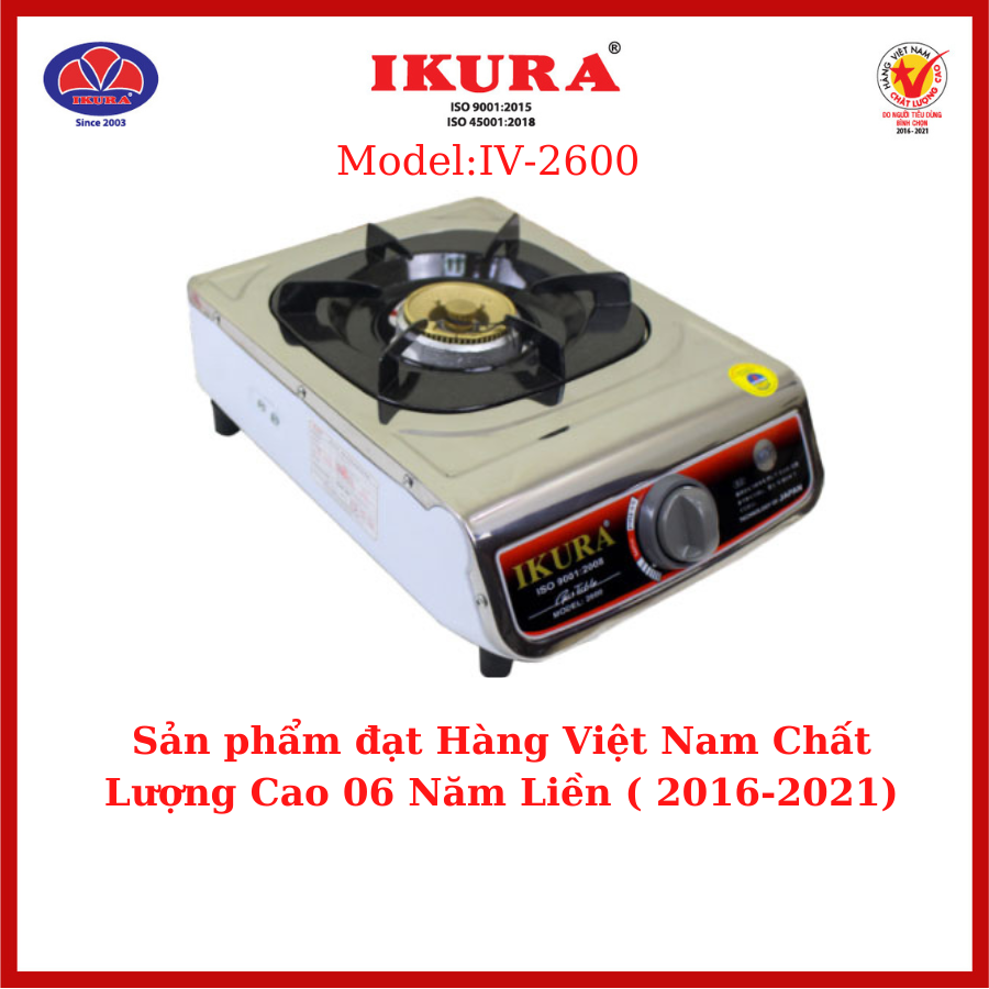 BẾP ĐƠN MẶT INOX - (IV 2600)