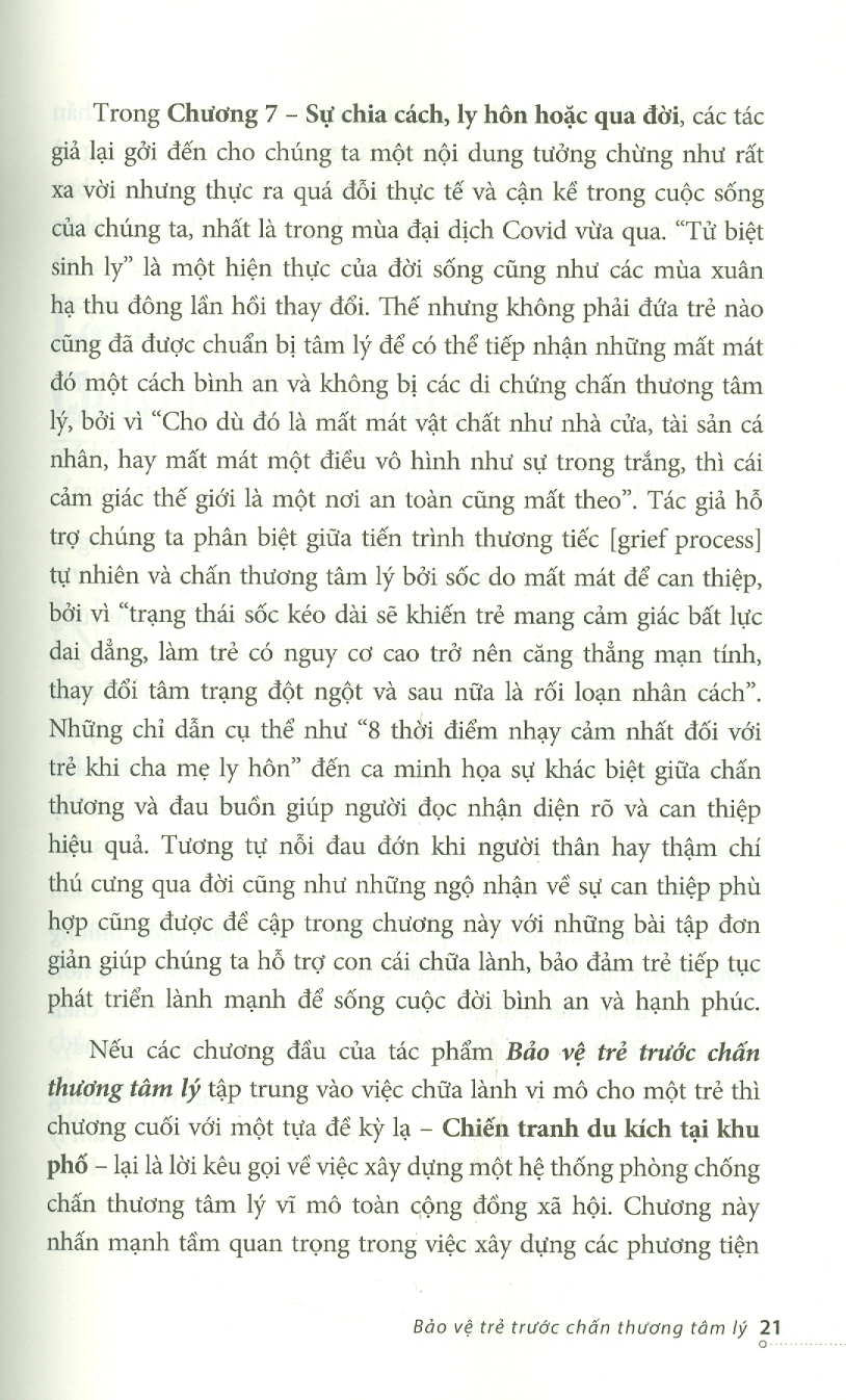 Bảo Vệ Trẻ Trước Chấn Thương Tâm Lý