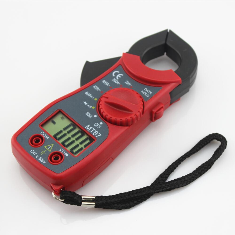 Digital Multimeter LCD Clamp AC DC Voltage Current AMP OHM Resistance Pen Tester Ammeter Voltmeter Checker Red