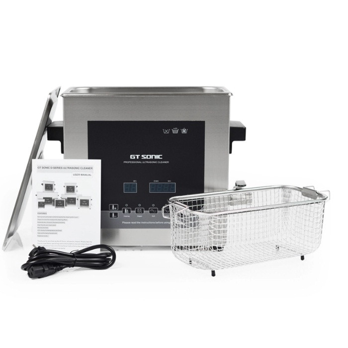 Bể rửa siêu âm Gtsonic-D6, 6 lít giúp tẩy rửa, làm sạch, vệ sinh, bảo dưỡng các vật dụng phòng thí nghiệm, công nghiệp cơ khí, dụng cụ nha khoa/y tế, dung cụ gia đình, trang sức, đồng hồ – Hàng Chính Hãng