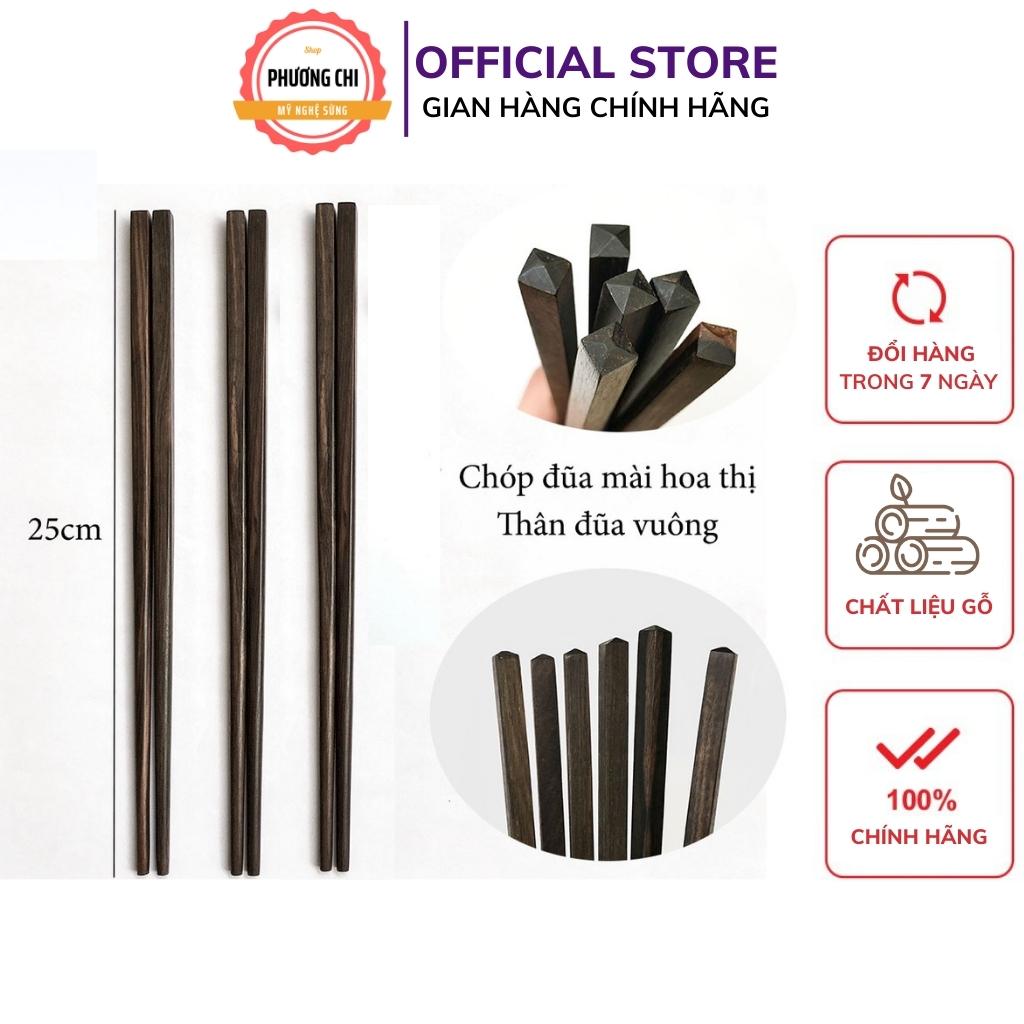 Đũa gỗ cao cấp không chất bảo quản , Đũa gỗ trắc siêu chắc siêu bền, đũa chống mốc | Mỹ Nghệ Phương Chi