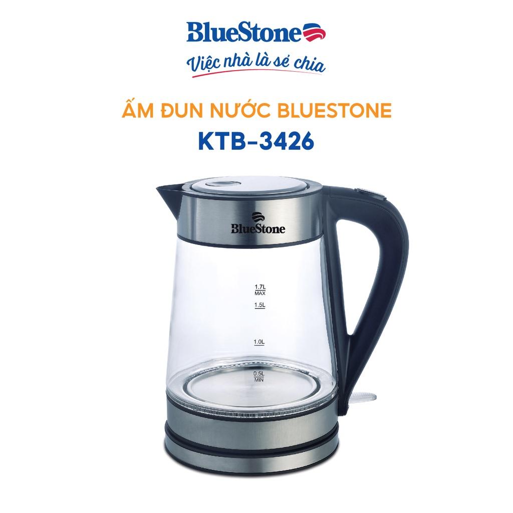 Ấm Đun Nước Thủy Tinh BlueStone KTB-3426 (1.7 Lít) - Hàng chính hãng