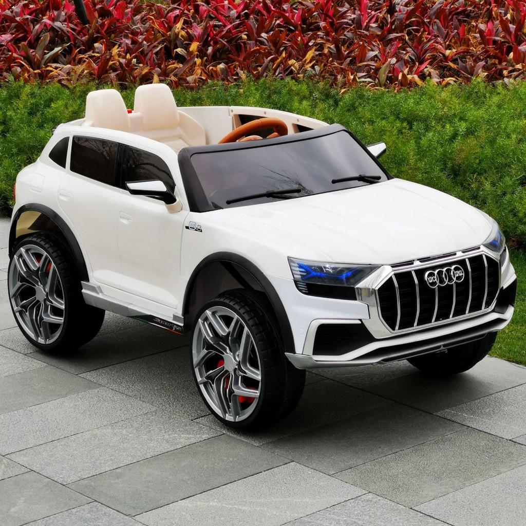 Ô tô điện trẻ em BABY-KID AUDI JM-2088 Đồ chơi vận động ngoài trời cho bé  4 động cơ 2 chỗ ngồi ( ĐỎ - TRẮNG - VÀNG )