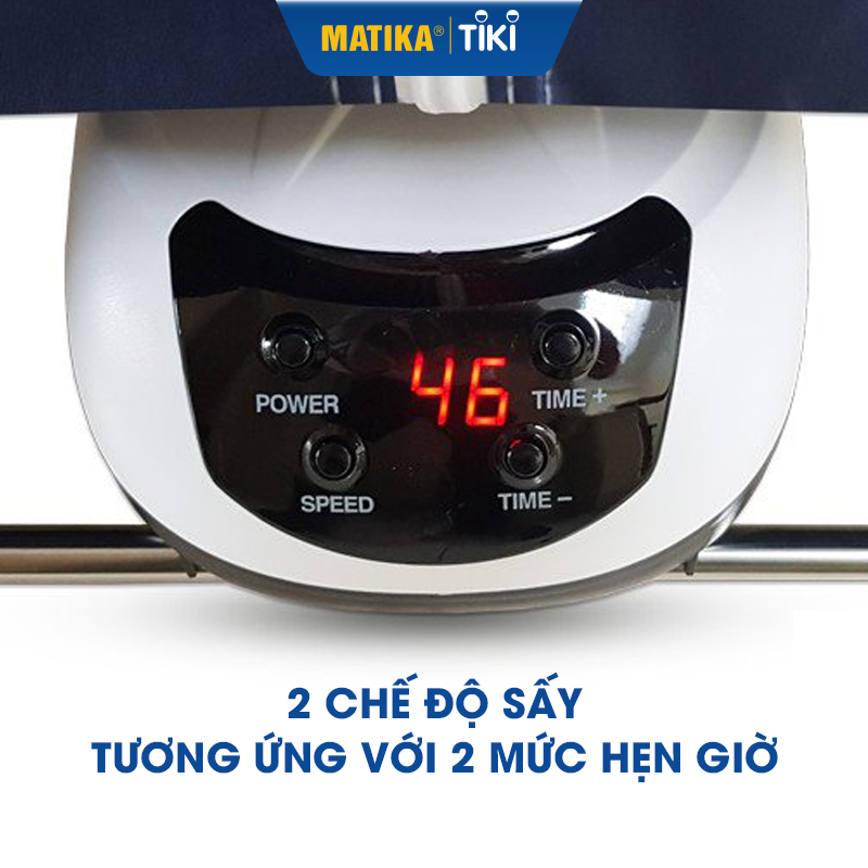 Tủ Sấy Quần Áo MATIKA MTK-CD1218 Điều Khiển Từ Xa Công Suất 1200W - Hàng Chính Hãng