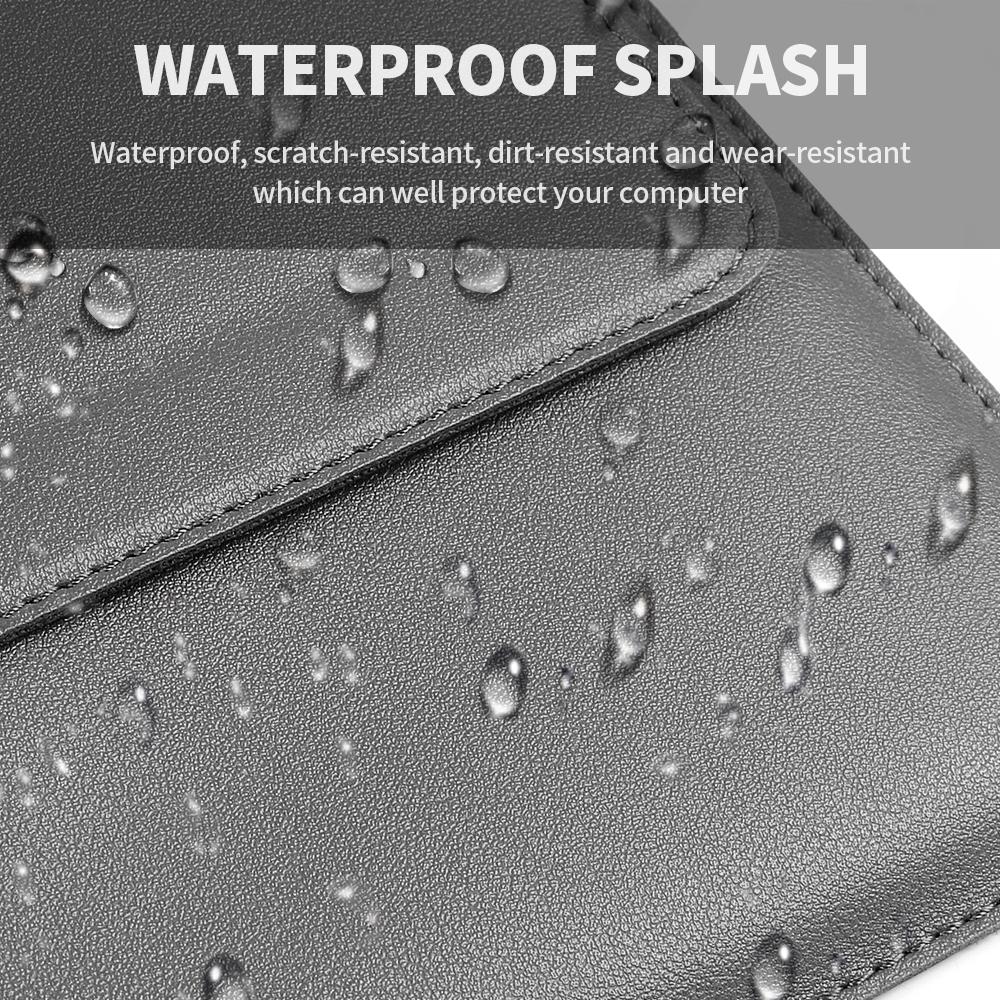 Laptop Cho MacBook Pro 13 Túi M1 Không Dành Cho Mac Air 13 Dành Cho 15-16 inch Laptop Đa Năng Bao Da PU