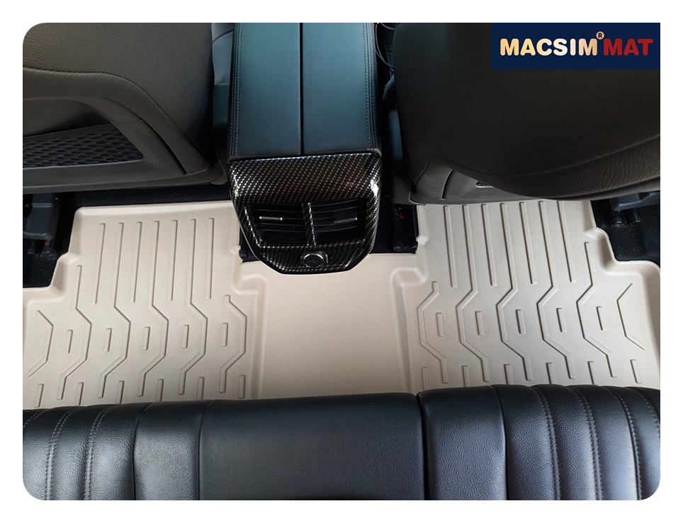 Thảm lót sàn xe ô tô Peugoet 3008 Nhãn hiệu Macsim chất liệu nhựa TPV cao cấp màu be màu đen - 2 hàng ghế