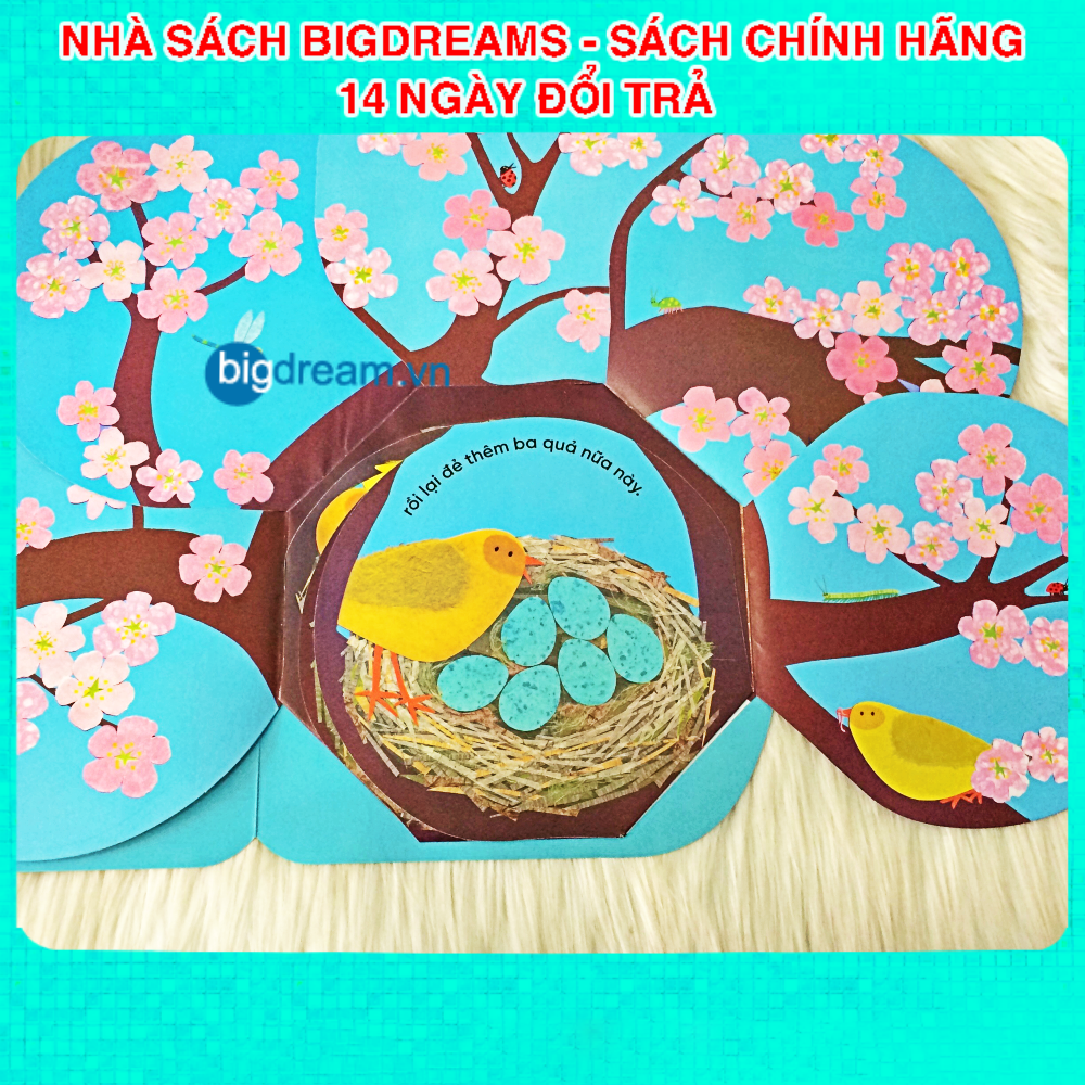 Vòng đời kỳ diệu Trứng nhỏ nở chim non - Sách Tương tác lật mở cho bé từ 3-6 tuổi