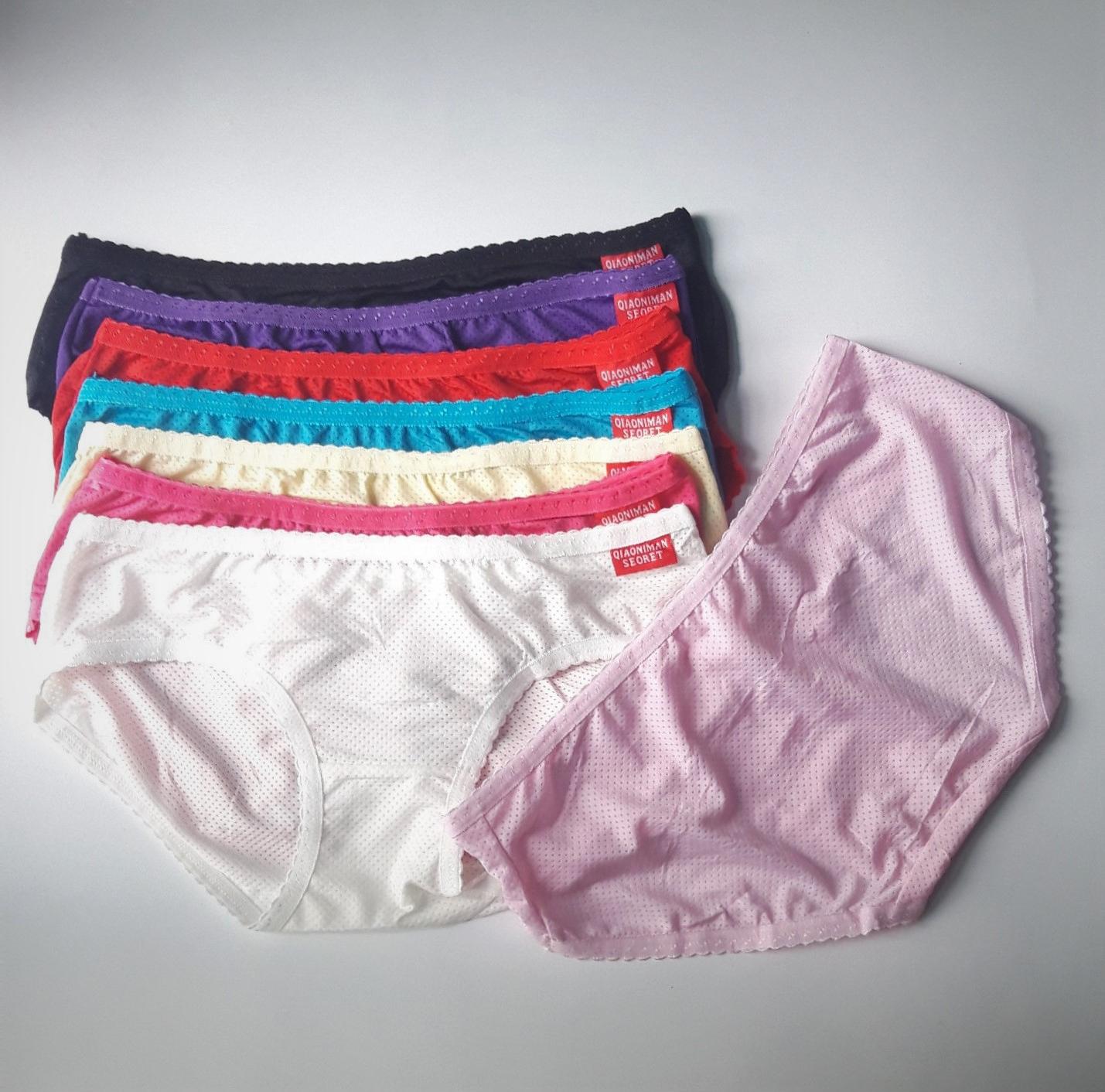 Combo 10 Quần Lót Nữ Cotton Thông Hơi Viền Lượn Sóng – Free size 40 - 58kg - Giao Nhiều Màu Khác Nhau – Tặng 2 kẹp tóc mini xinh xinh