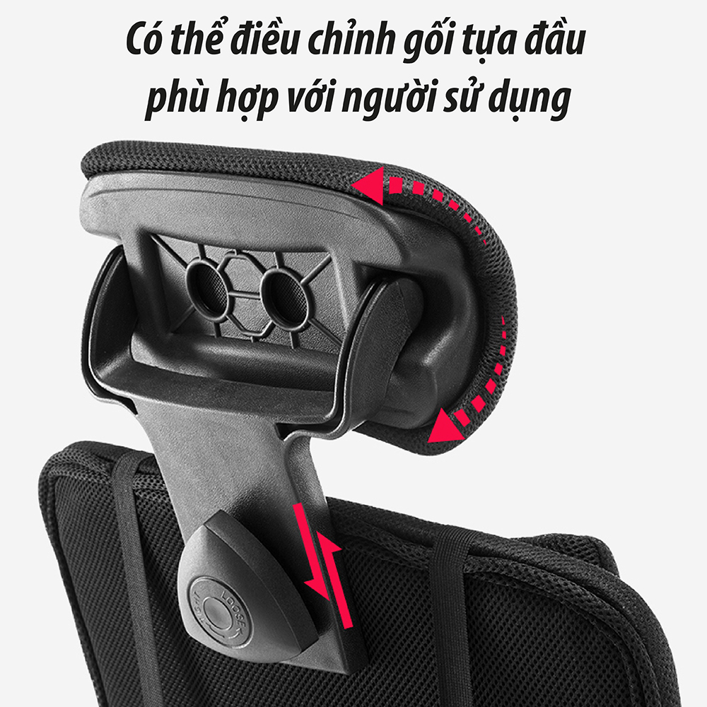 Ghế lưới văn phòng, ghế gaming  chân xoay cao cấp ngã 135 độ Mẫu B300 BLACK ( hàng nhập khẩu)