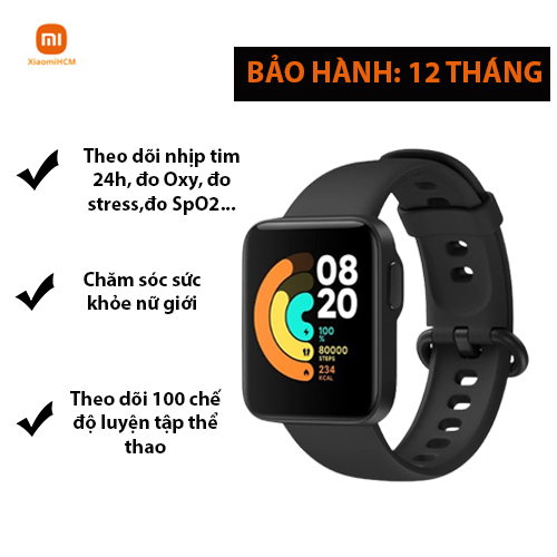 Đồng Hồ Redmi Watch 2 Lite AP (Black)- Hàng Chính Hãng