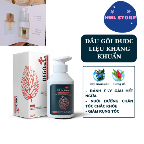 Dầu gội kháng khuẩn Dego Pharma 250ml ngăn ngừa rụng tóc, Tặng Mẫu Test Nước Hoa LUA