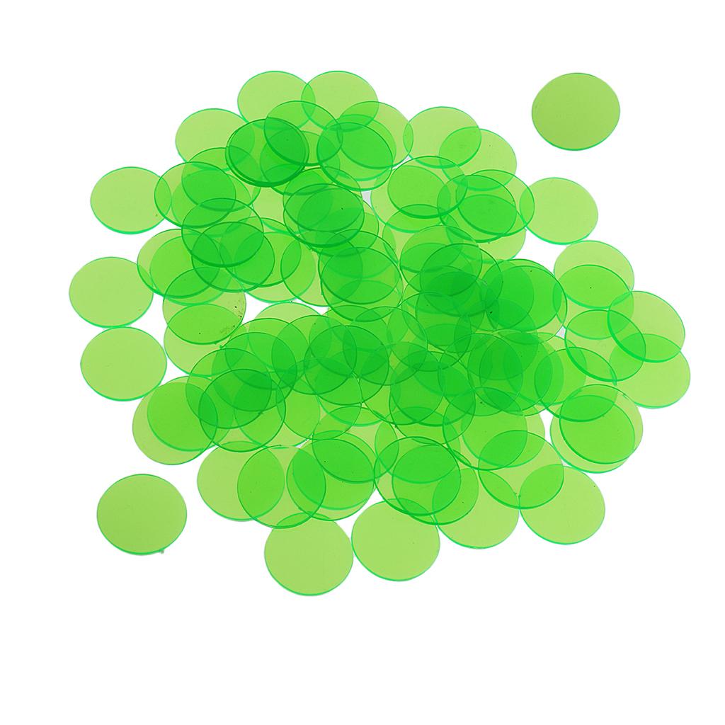 Pack of 100 Bingo Chips – 1.5cm Translucent Markers for Bingo, Counting & Game Tokens, Chips for Bingo Games