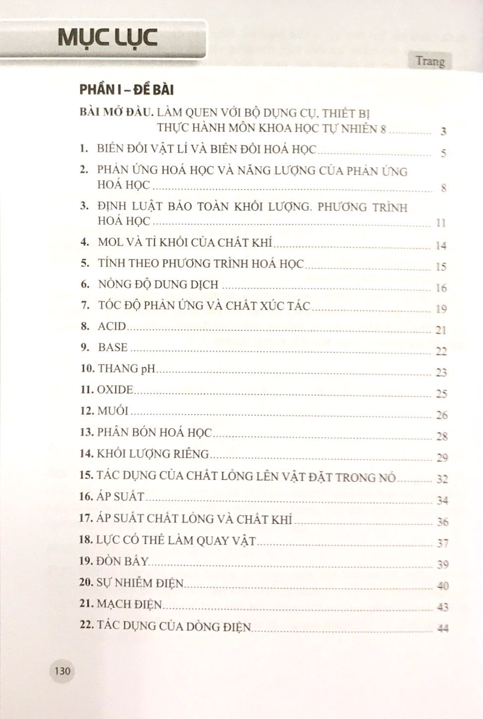 Bài Tập Khoa Học Tự Nhiên Lớp 8 - Bộ Cánh Diều