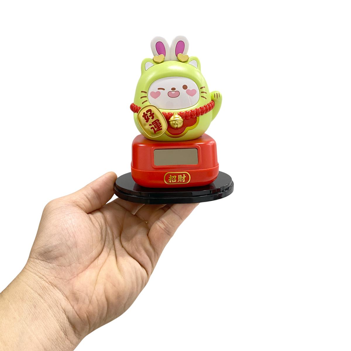 Tượng Thỏ Chiêu Tài Lắc - Trang Trí Tết - JS872 - Màu Xanh Lá