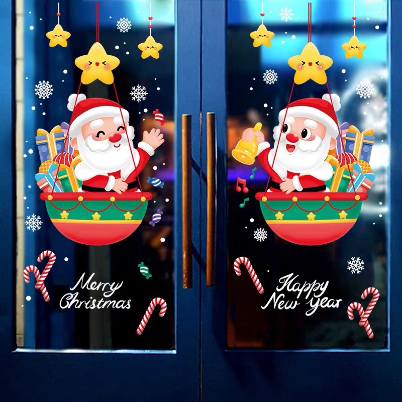 Decal Dán Kính Trang Trí Noel Hít Tĩnh Điện AMJ951AB