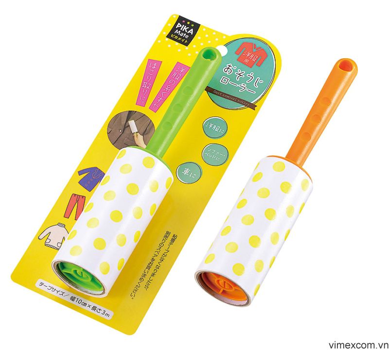 Cây lăn bụi quần áo Echo Metal dài 10cmx3cm cuộn lăn bằng giấy keo siêu dính - Hàng nội địa Nhật Bản