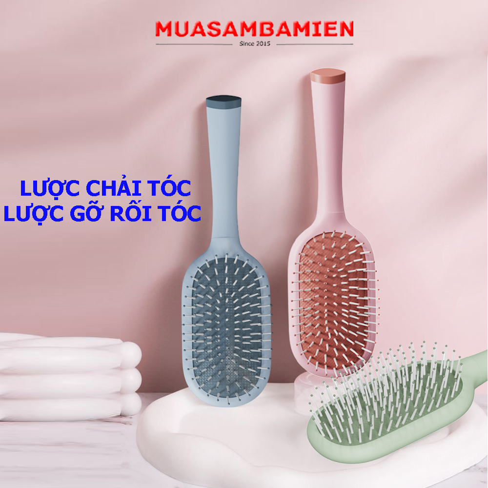 Lược Chải Tóc Gỡ Rối, Lược Massge Có Túi Đêm Khí, Lược Chuyên Dụng Cho Tóc Xoăn