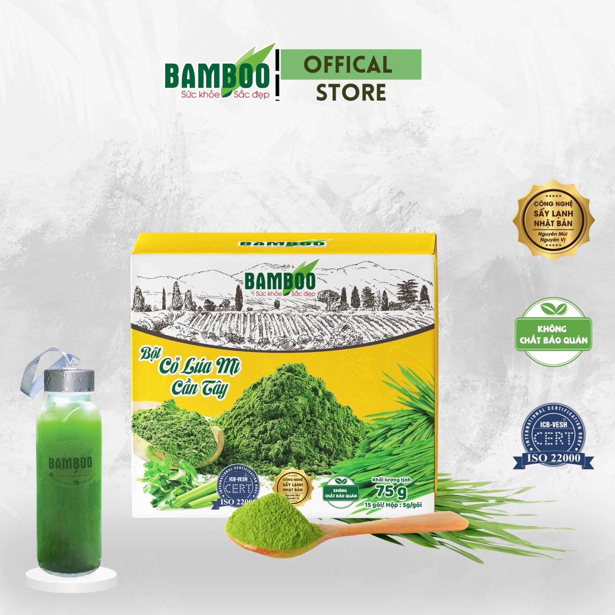 Bột cỏ lúa mì cần tây Bamboo hỗ trợ giảm cân hiệu quả, tăng cường sức khỏe