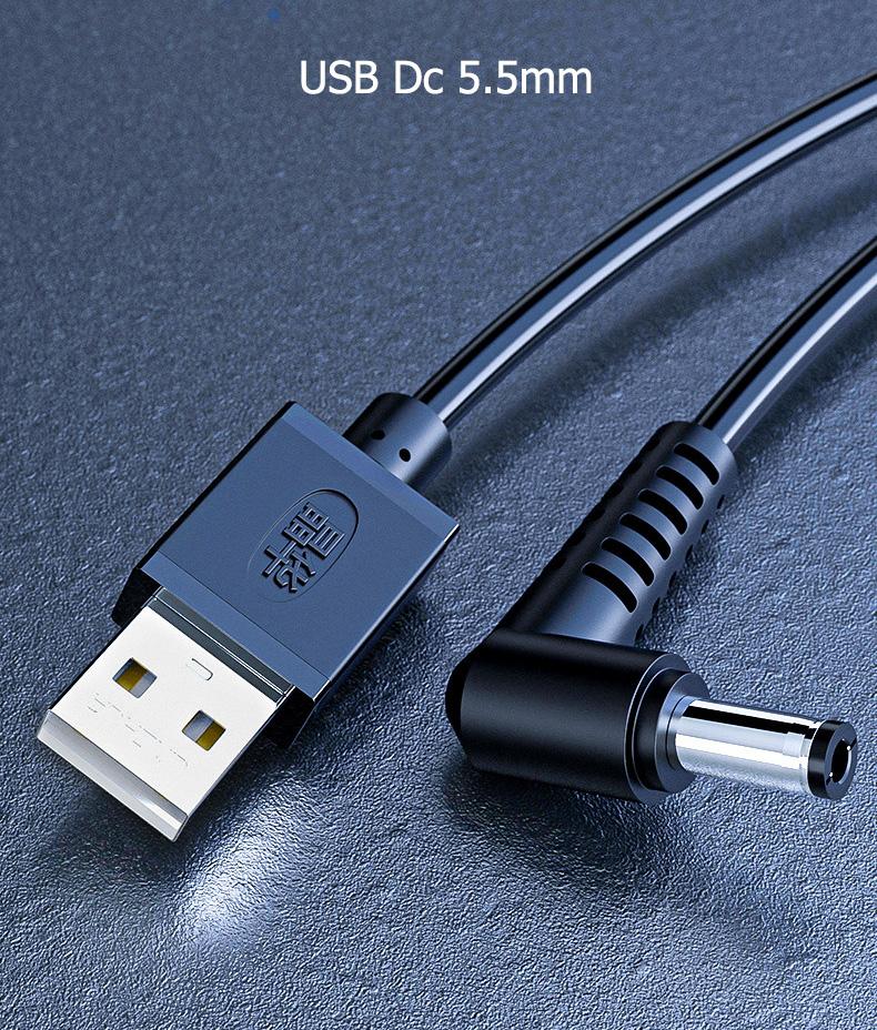 Cáp sạc usb đầu tròn 5.5mm cho modem, camera - Jinghua U551 - Hồ Phạm