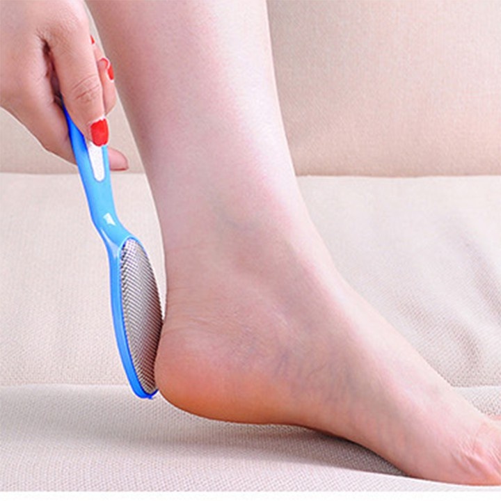 Dụng cụ chà gót chân, tẩy tế tào chết làm mềm da chân 2 trong 1, hết nứt gót, hồng gót chân nhỏ gọn tiện dụng