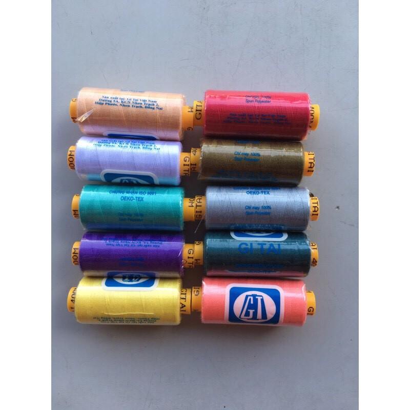 Set 10 cuộn chỉ Gitai 400m 10 màu ngẫu nhiên