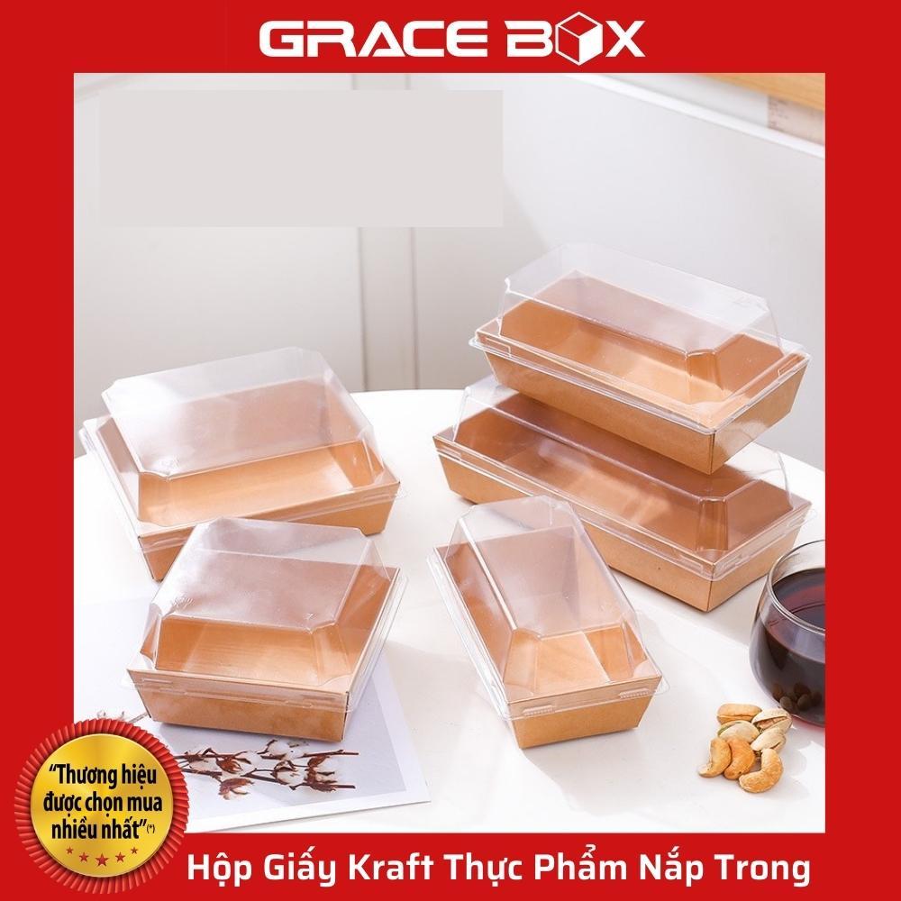 Lốc 10 Hộp Giấy Kraft Thực Phẩm Nắp Trong