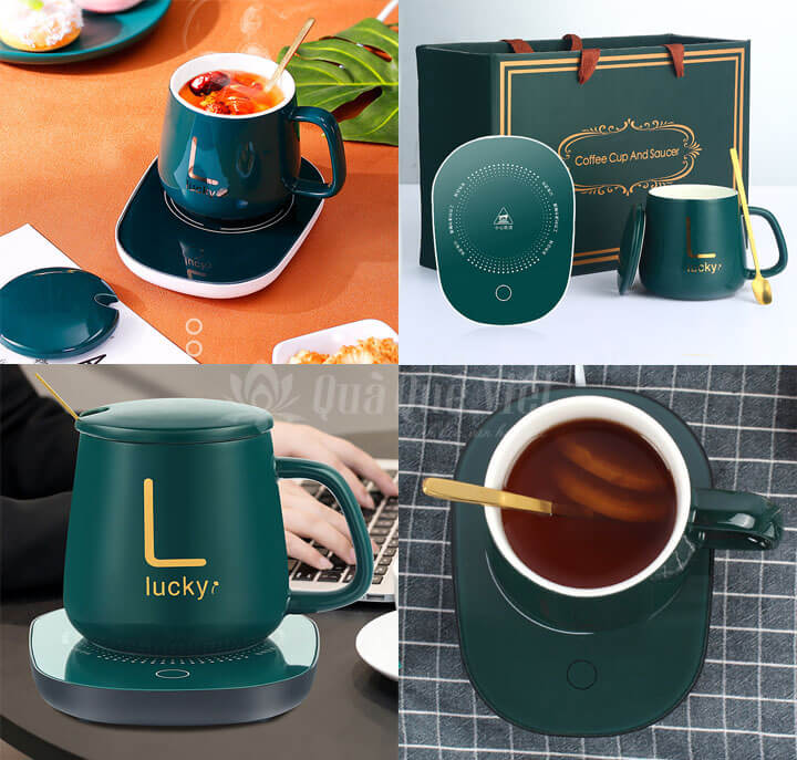 Bộ Cốc Hâm Nóng Đồ Uống Kèm Đế Điện Giúp Hâm Nóng Cafe, Hâm Nóng Trà, Hâm Nóng Sữa Cho Bé