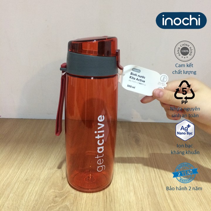 Bình nước thể thao Kita Active 500ml - inochi - chất lượng chuẩn Nhật Bản