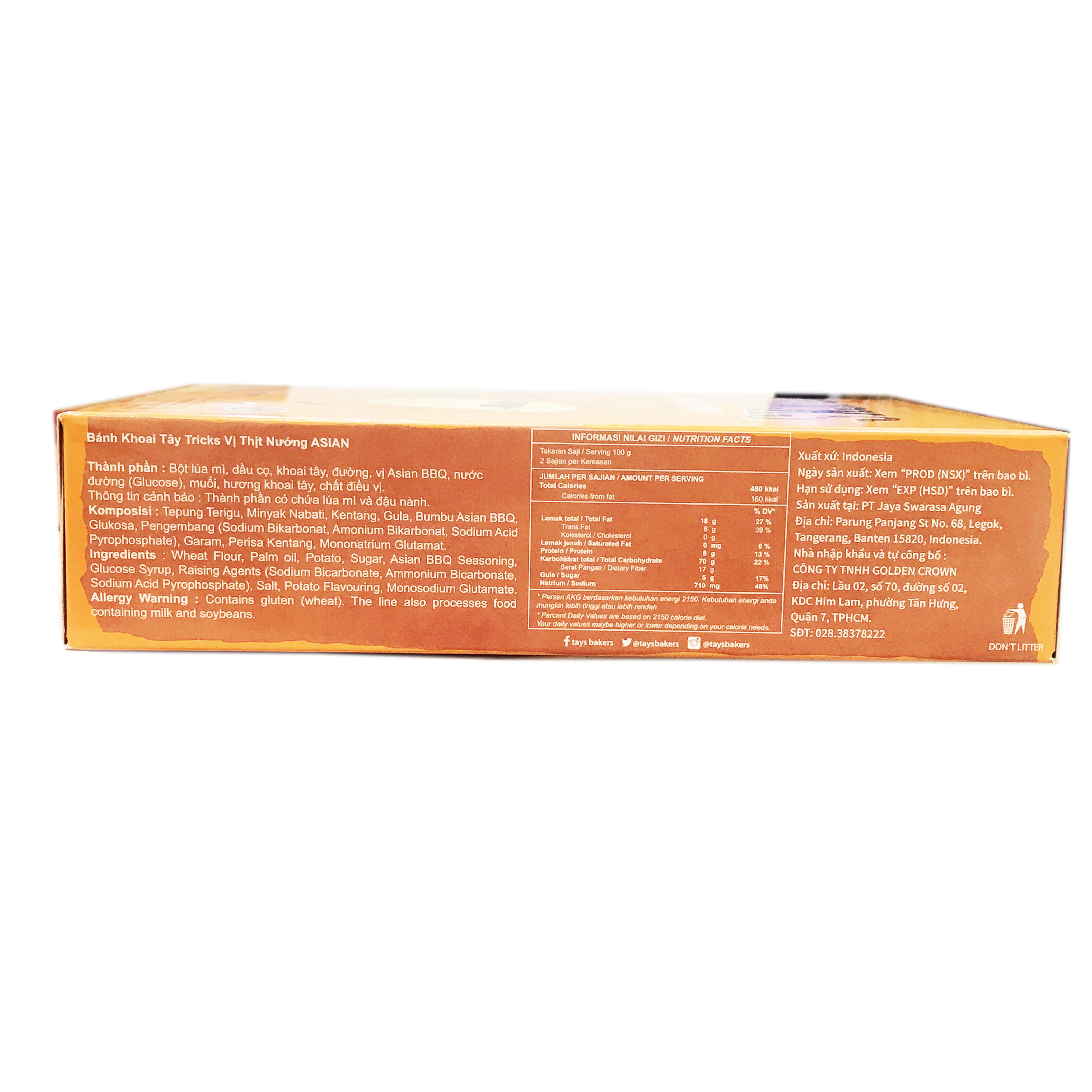 Bánh khoai tây Tricks BBQ 180g
