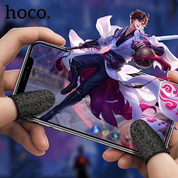 Bao tay chơi game ff siêu nhạy Hoco GM4 Găng tay Mobile cảm ứng chống mồ hôi chống trượ, Bộ 2 ngón - Hàng chính hãng