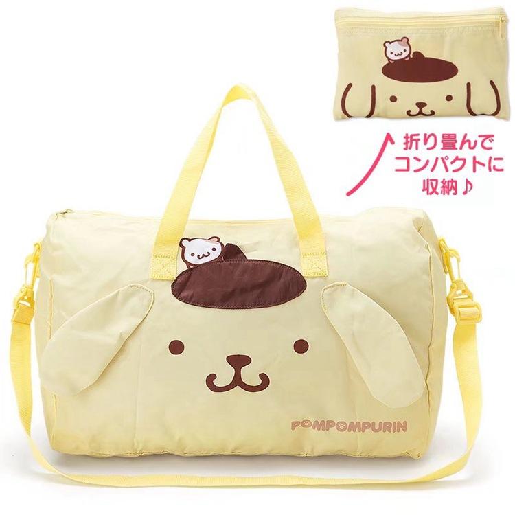 Sanrio Hello Kitty Túi Đeo Vai Dễ Thương Gấp Duffel Túi Chống Nước Túi Xe Đẩy Du Lịch Lớn Dung Tích Túi Bảo Quản