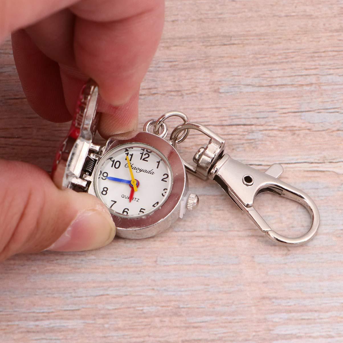 Y tá Pocket Watch- Butterfly trong hình của một chiếc đồng hồ bỏ túi treo đồng hồ túi xách tay cầm túi điều dưỡng đồng hồ thạch anh
