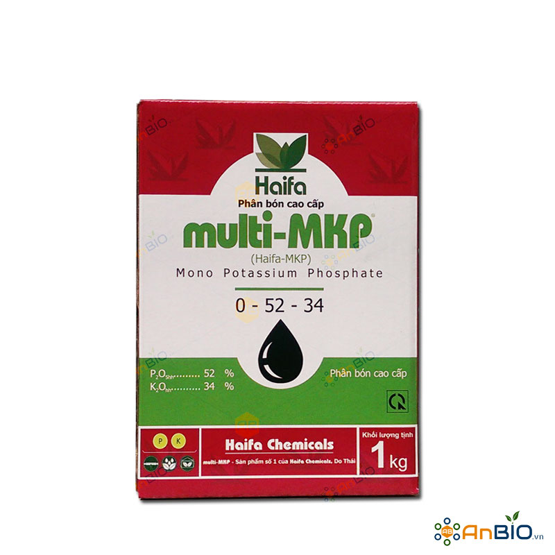 PHÂN BÓN LÁ CAO CẤP HAIFA MKP 0-52-34 Hộp 1Kg GIÚP PHÂN HOÁ MẦM HOA – RA RỄ MẠNH