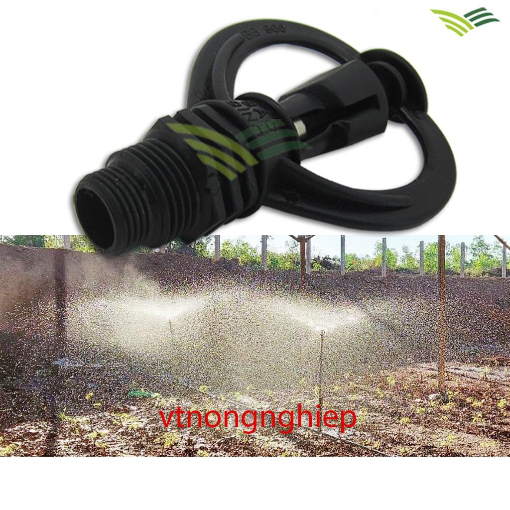 5 Béc tưới cây BB-966 ren ngoài 17mm, 21mm, bán kính tưới 4-6m, béc tưới phun mưa trục xoay, thân xoay, béc tưới rau