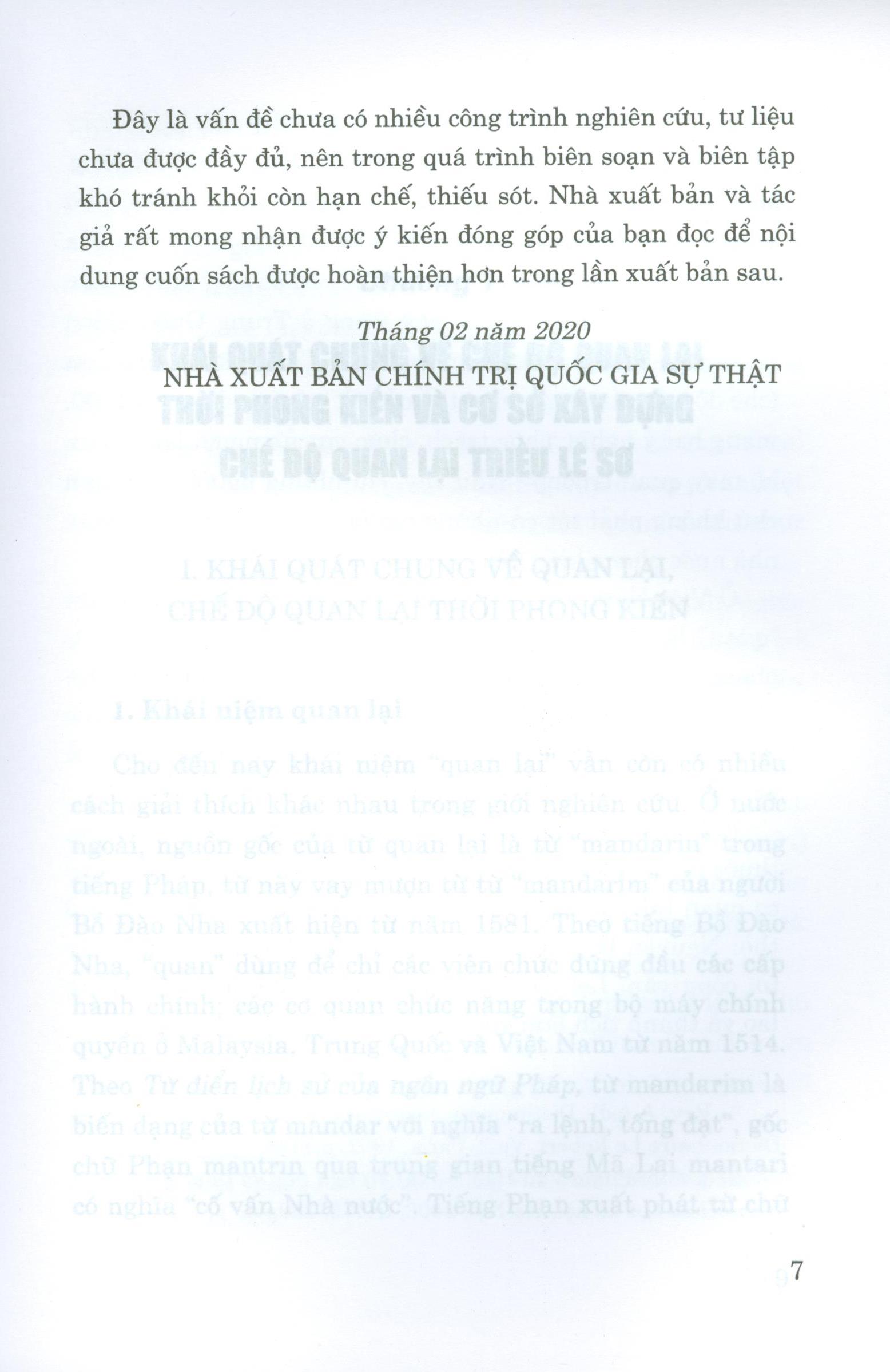 Chế Độ Quan Lại Triều Lê Sơ (1428-1527) Và Những Giá Trị Tham Khảo Cho Cải Cách Chế Độ Công Vụ, Công Chức Ở Việt Nam Hiện Nay