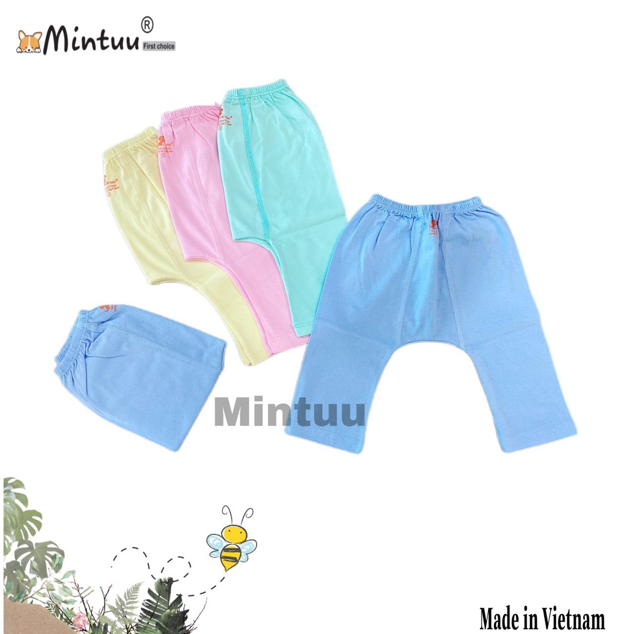 Quần đáy nêm, quần đóng bỉm màu cho bé sơ sinh thương hiệu MINTUU, chất liệu vải 100% cotton - Vàng