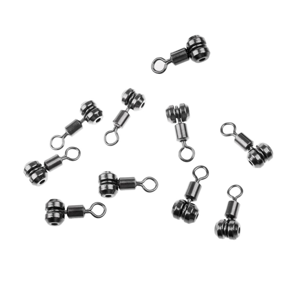 10pcs Fishing Swivels Cross-line Swivels Line Lures Connector Rig Rings