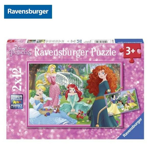 Xếp hình puzzle chủ đề công chúa Disney 2 bộ 12 mảnh Ravensburger RV07620 8