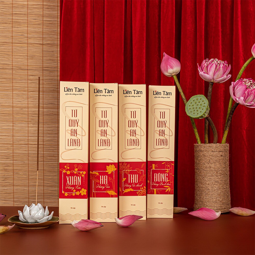 Nhang sen LIÊN TÂM - Bộ Tứ Quý An Lành 29cm - phiên bản 2021