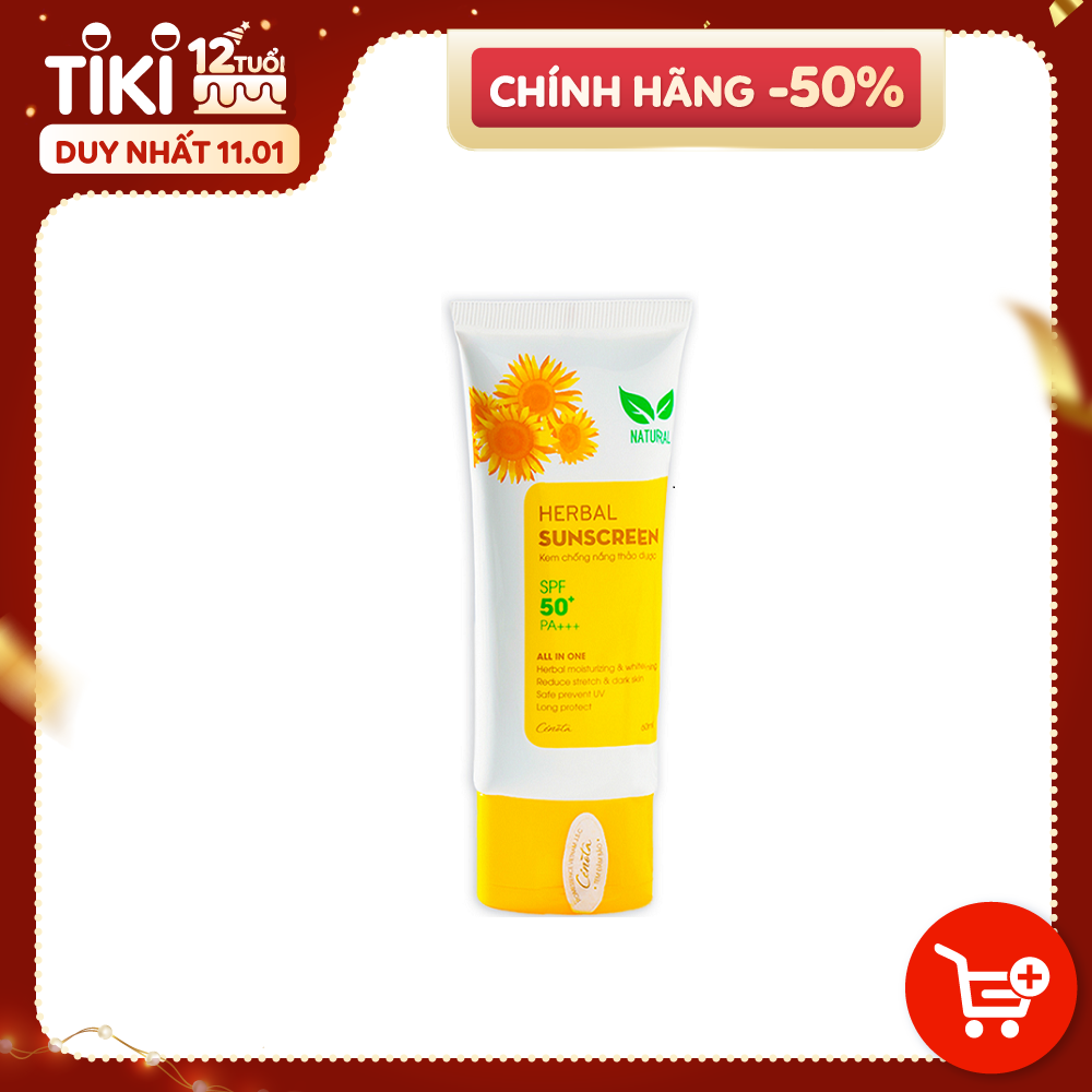 Kem chống nắng thảo dược Cenota Herbal Sunscreen SPF50+/PA+++ 60ml