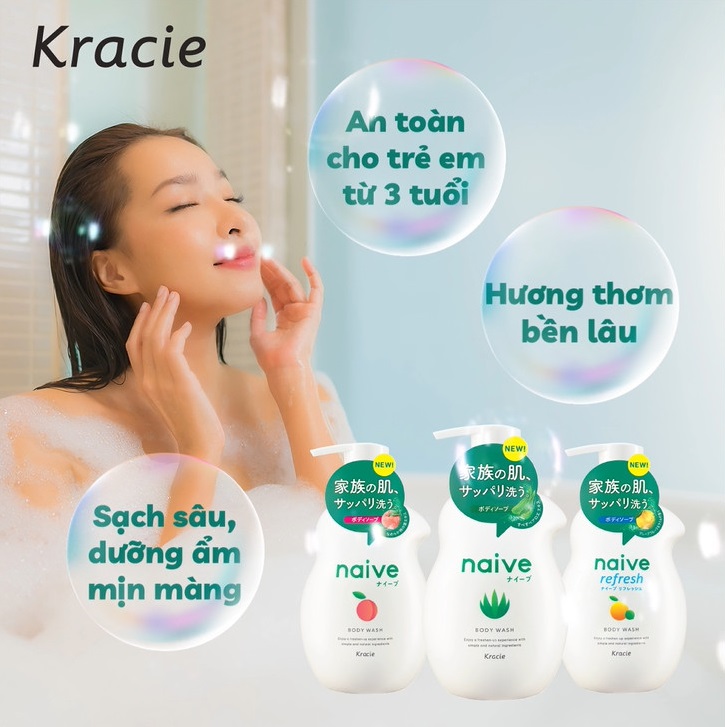 Sữa Tắm Hương Chanh Naïve 530ml