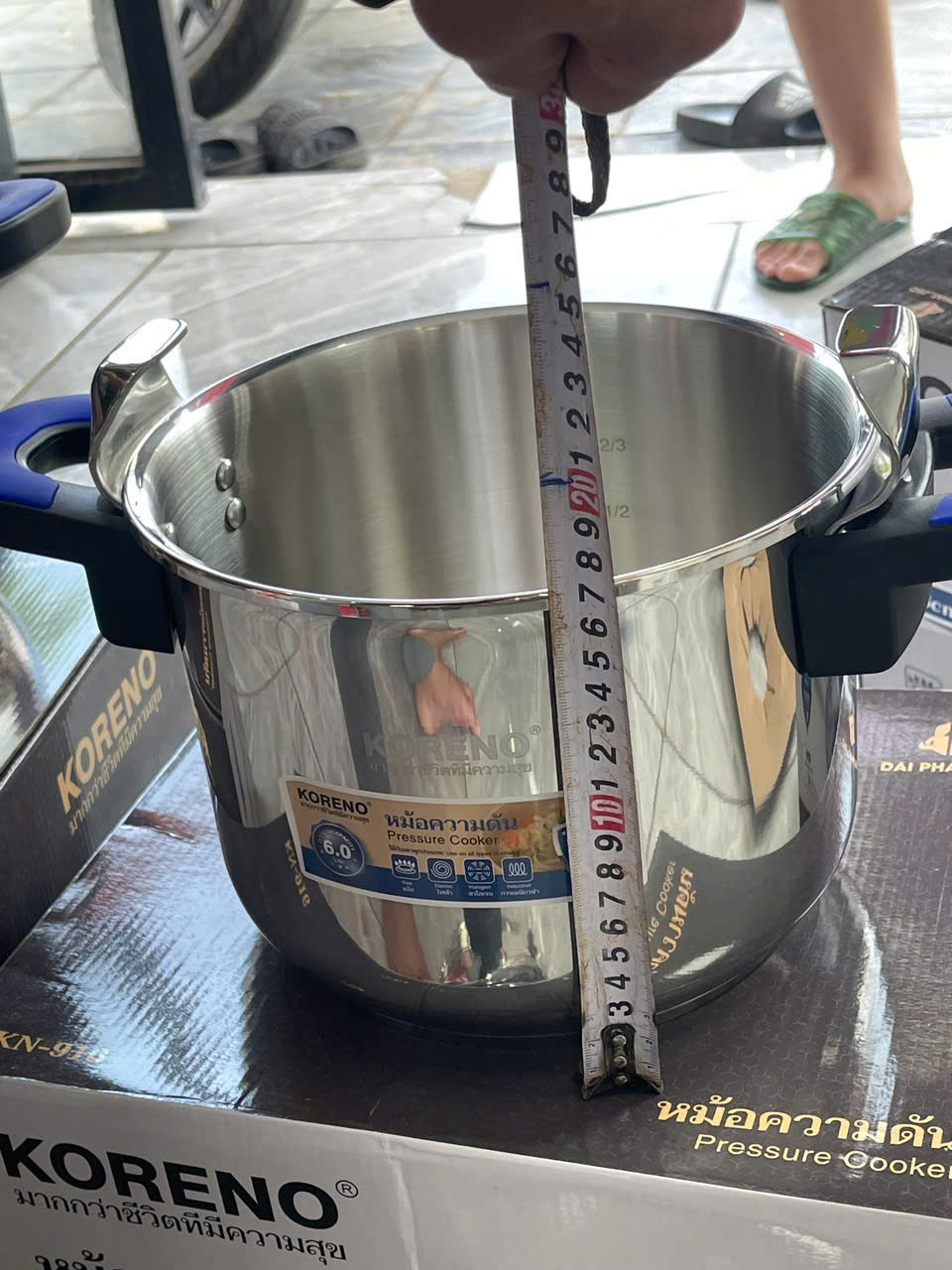 Nồi áp suất inox 304, chống nổ, dùng cho bếp từ bếp ga bếp hồng ngoại dung tích 6 lít và 8 lít hàng chính hãng