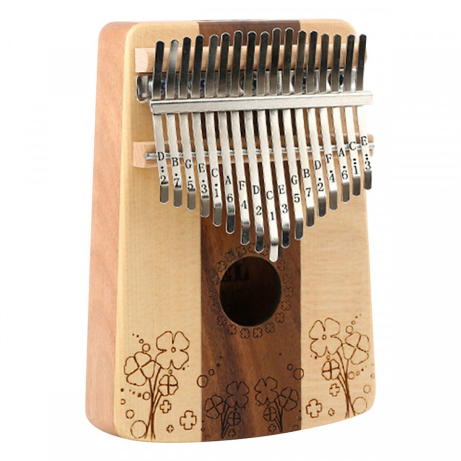 Đàn Kalimba 17 Phím Gỗ Vân Sam và Rosewood Yael  KLB-YAEL-FLORAL