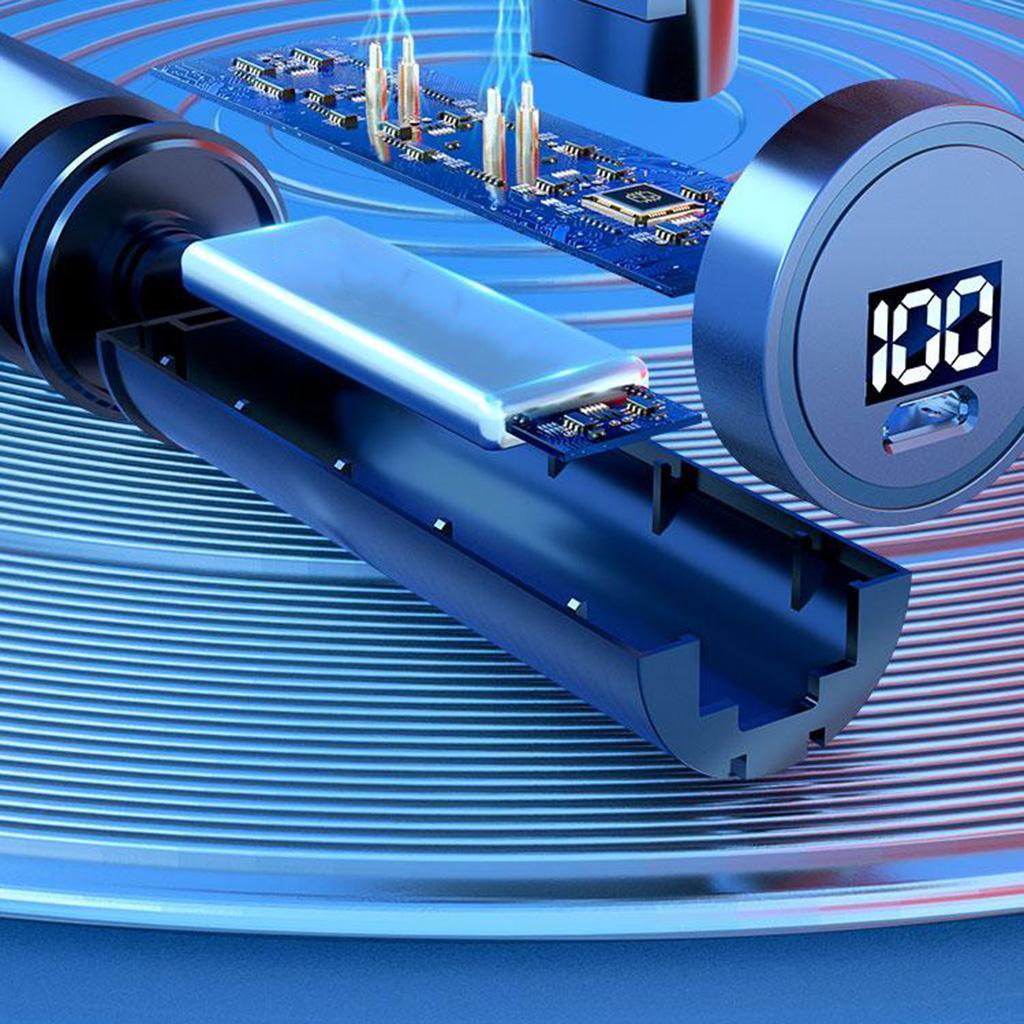 Binaural Wireless Bluetooth 5.0 Sport   Display White