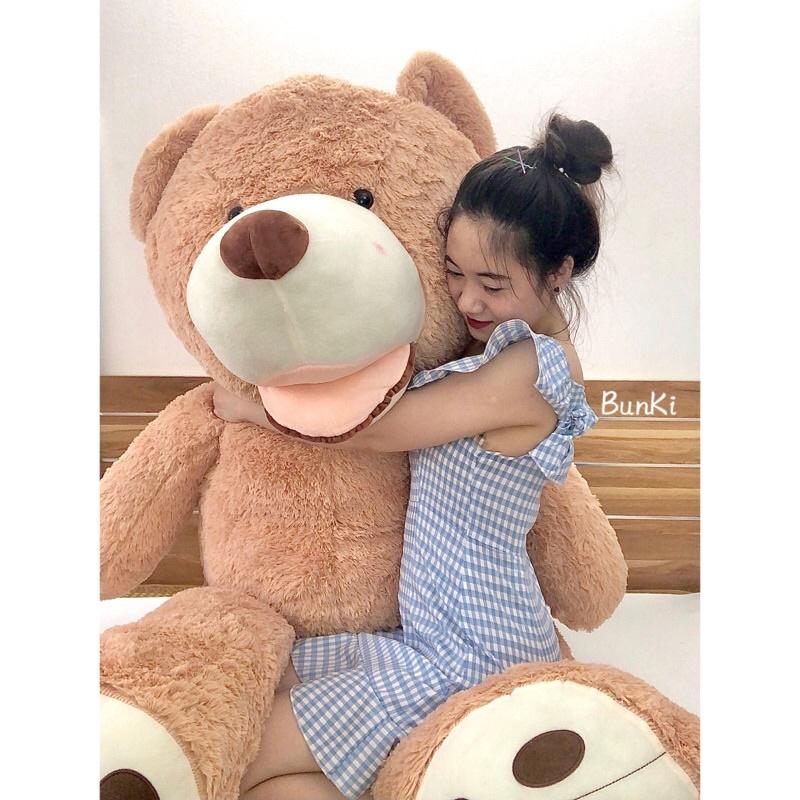 GẤU BÔNG TEDDY NÂU BỰ, GẤU BÔNG NHẬP TO KHỔNG LỒ 200CM