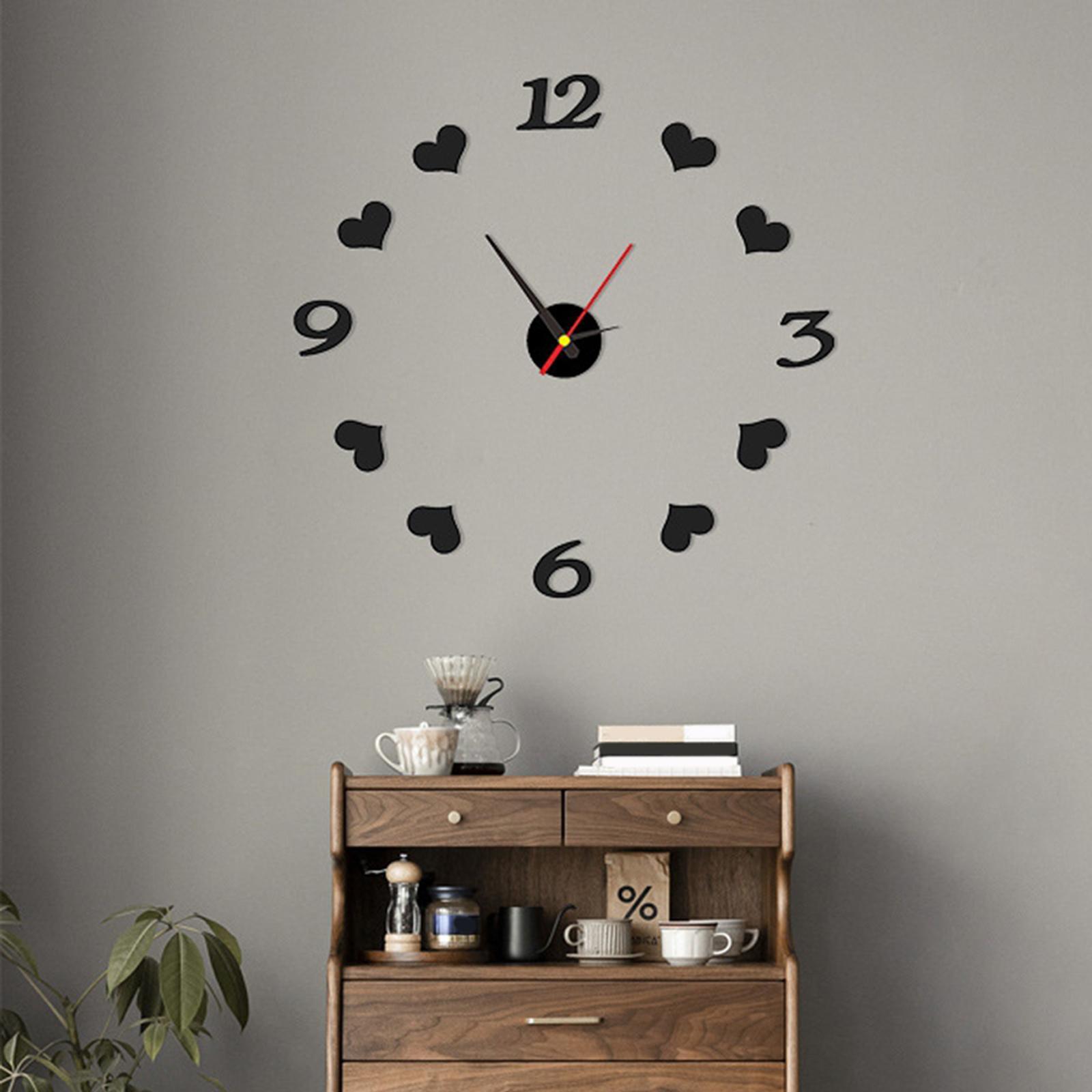 DIY Clock Wall Clock Decor Sticker with Numerals for Office Decoration