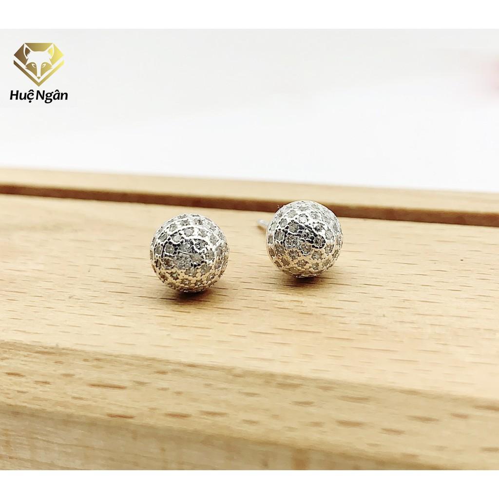 Bông tai bạc Ý 925 Huệ Ngân - Nụ tròn xinh xắn RYE140125