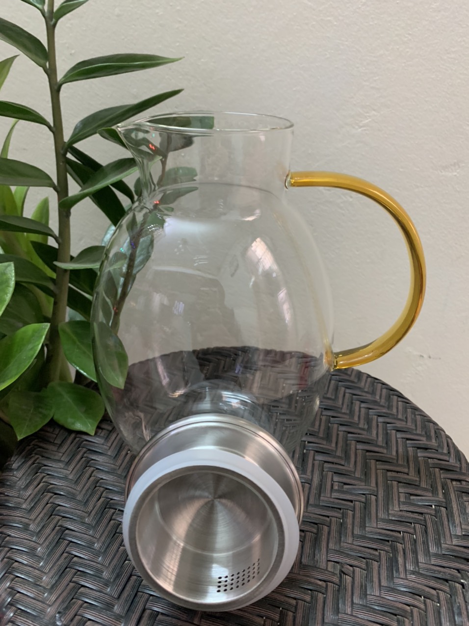 Bình đựng nước thủy tinh nắp inox